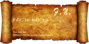 Füle Nóra névjegykártya