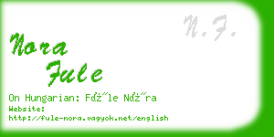 nora fule business card