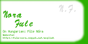 nora fule business card